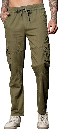 Men’s Stylish Cargo Pants | Slim Fit | Multi-Pocket Utility Trousers | Durable & Comfortable Fabric | Casual, Travel & Out...