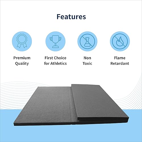 Miniatura 7 de Envirolite Carpet Bonded Foam Folding Mats - Trifold Exercise Mat for Tumbling, Gymnastics, Wrestling, Martial Arts, MMA, Aerobics, and Plyometrics