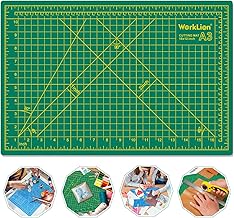 WORKLION 12" x 18" Art Self Healing PVC Cutting Mat, Double Sided, Gridded Rotary Cutting Board for Craft, Fabric, Quilting, Sewing, Scrapbooking Project