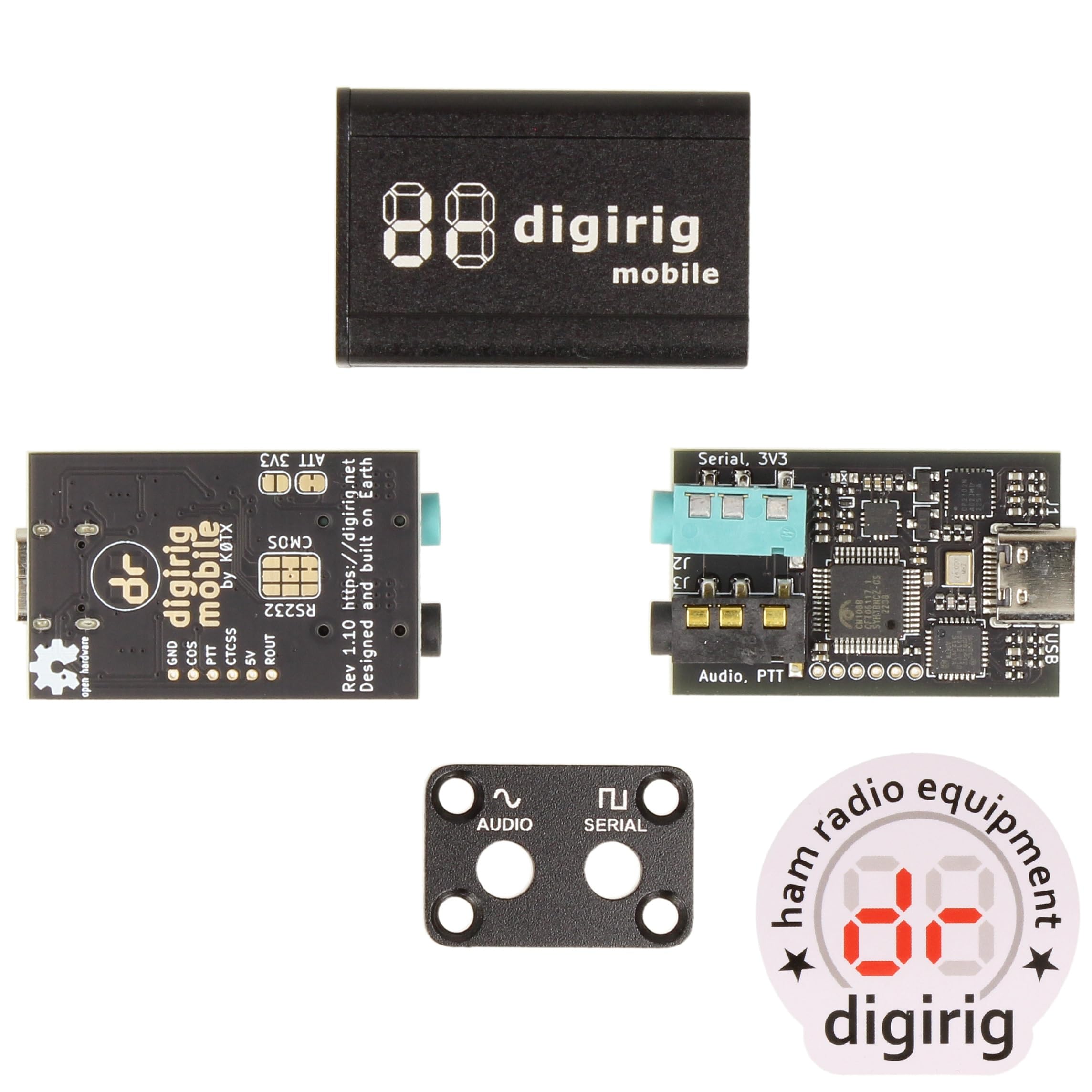 DIGIRIG Mobile | Revolutionäres Digital-Interface für Amateurfunk | Kompatibel mit Yaesu FT-8xx Xiegu, HTs - Logic Levels (Default)