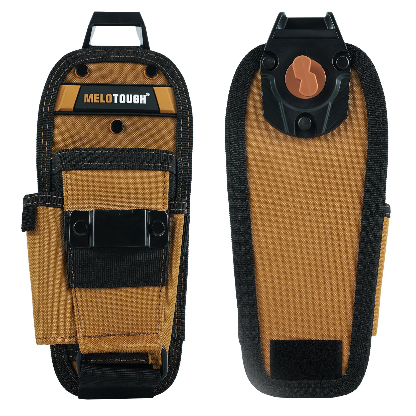 MELOTOUGH Piccola custodia per attrezzi con clip da cintura a sgancio rapido, custodia per attrezzi con clip per tapemeasure per elettricisti, mini organizer da lavoro e porta utensili per coltelli