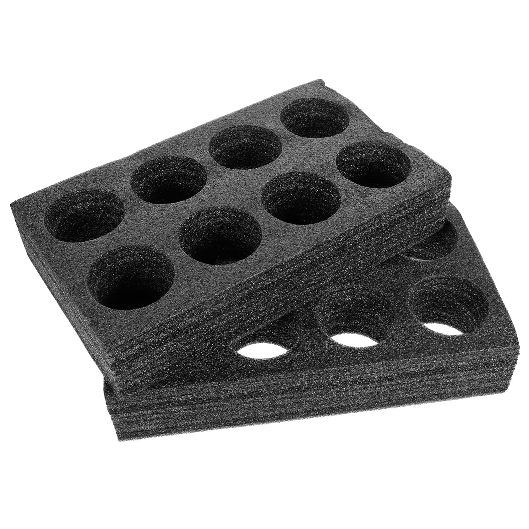 CIYODO 2Pcs Takeout Beverage Tray Lightweight Pearl Cotton Cup Holder for Drinks Packing Compartment Carrier for Parties Restaurants Picnics More