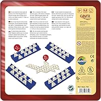 Vista 2 de Cayro - Dominó triangular en una caja de metal - Juego tradicional - Juego de mesa - Desarrollo de habilidades cognitivas e inteligencias múltiples