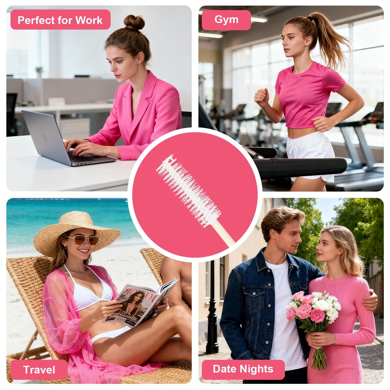 Hair Cactus Fruit 3-in-1 Styling Gels Cream & Taming Wand – Smooth Flyaways, Control Frizz & Define Curls | Lightweight Non-Greasy Formula, Precision Brush, Vegan & Citrus Scent Hair Care (Pack of 1) - Image 4