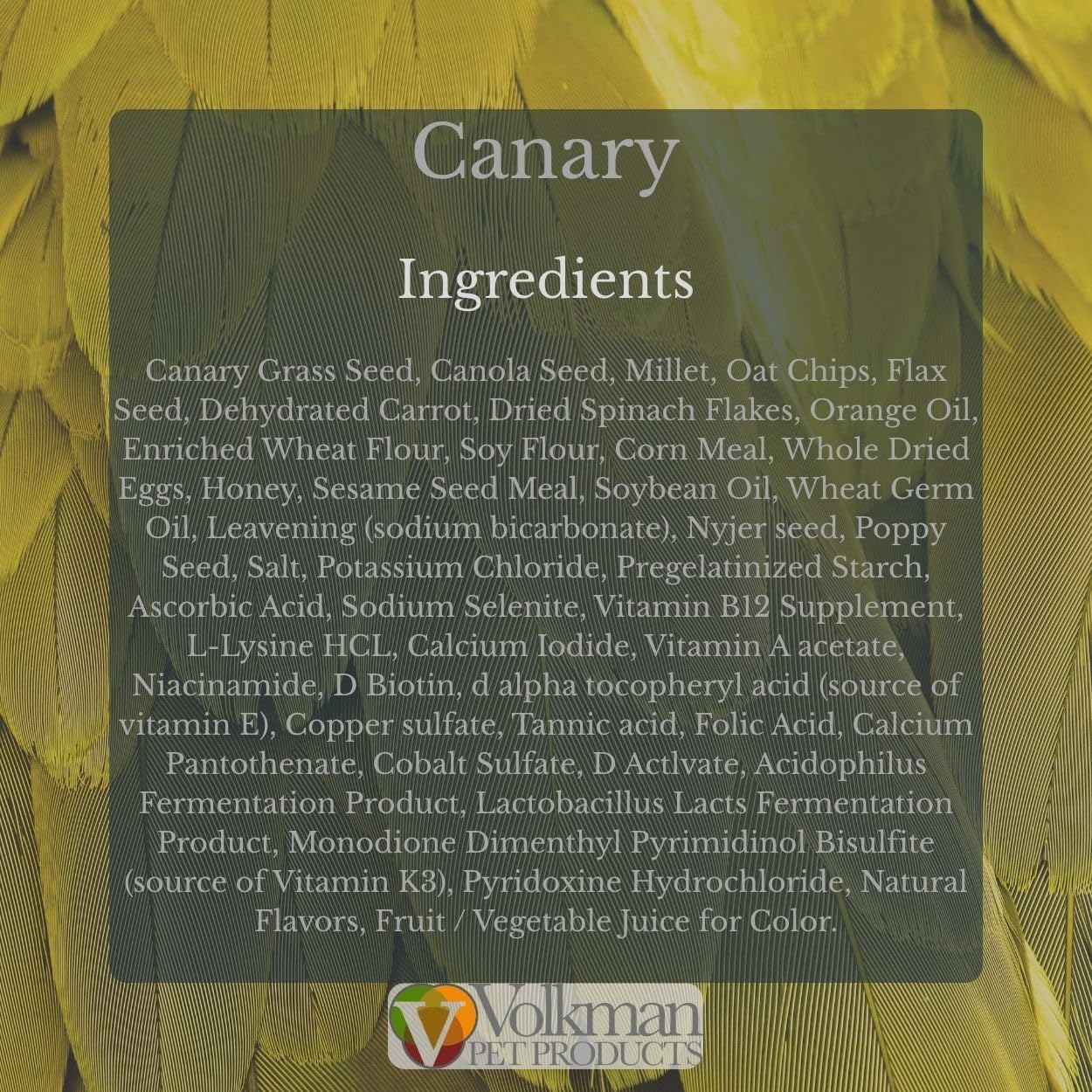 Volkman Avian Science Super Canary Bird Seed 4 Lb