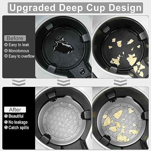 Miniatura 6 de SINGARO Portavasos para automóvil, inserto de portavasos de silicona, portavasos antideslizantes universales, accesorios de automóvil para