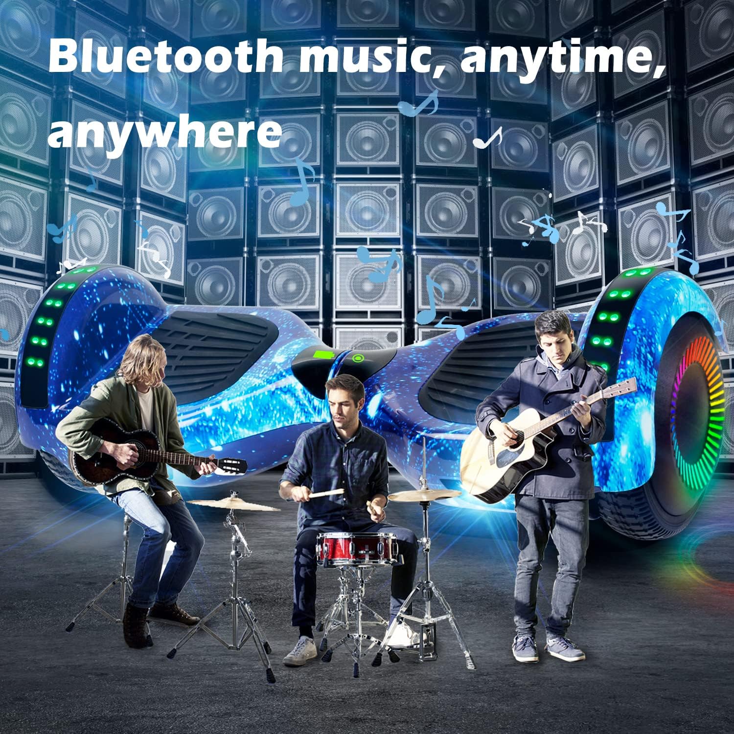 Get Special Price YHR Hoverboard with Bluetooth Speaker LED Lights, 6.5inch Self Balancing Hover Board for Adults Kids Ages 6+ with UL2272 Certified