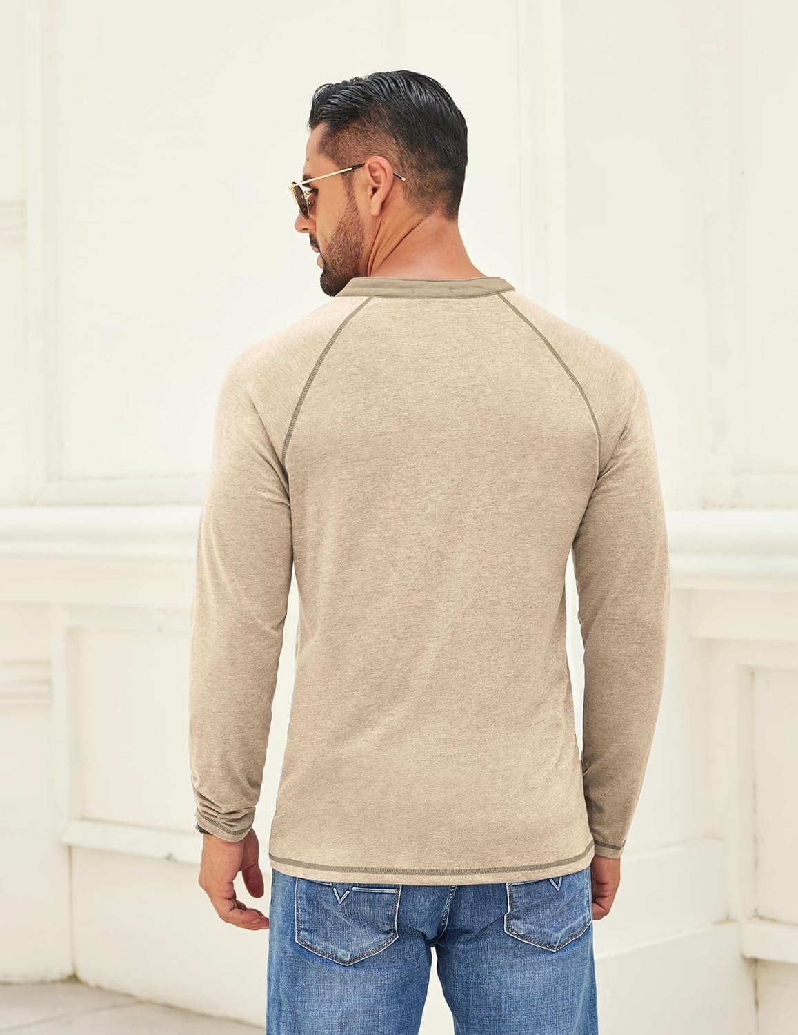 COOFANDY Mens Henley Shirts Long Sleeve Casual Button V Neck T-Shirt Lightweight Fashion Pullover Shirts - Image 4