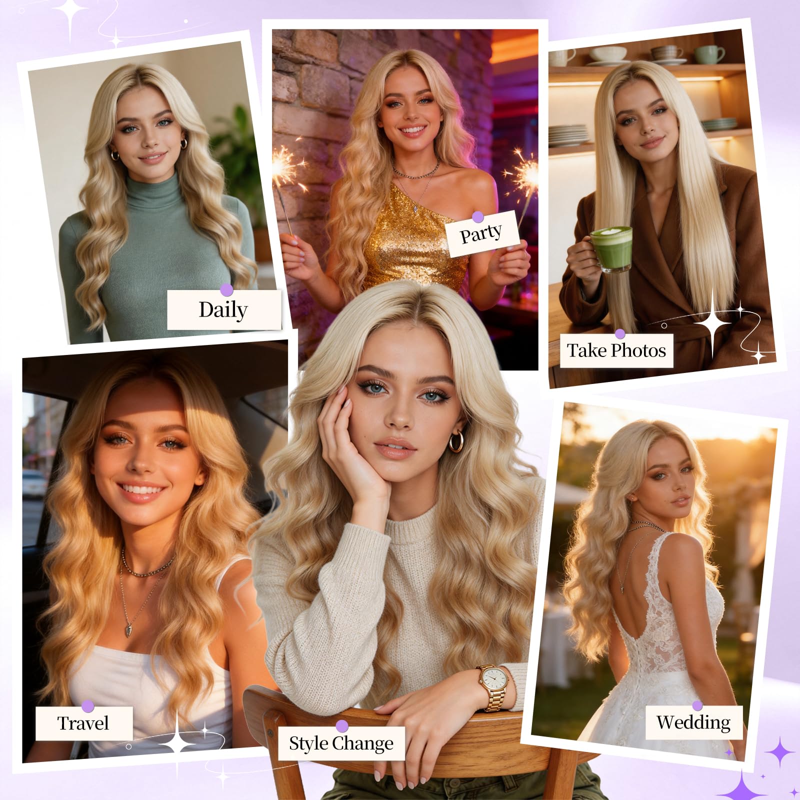 Remy Echthaar Clip in Extensions, Schwarz Menschenhaar #1B 55cm | 120g 7Pcs, Natürliches Schwarz Haar inkl. Klipps, für Volumen & Länge