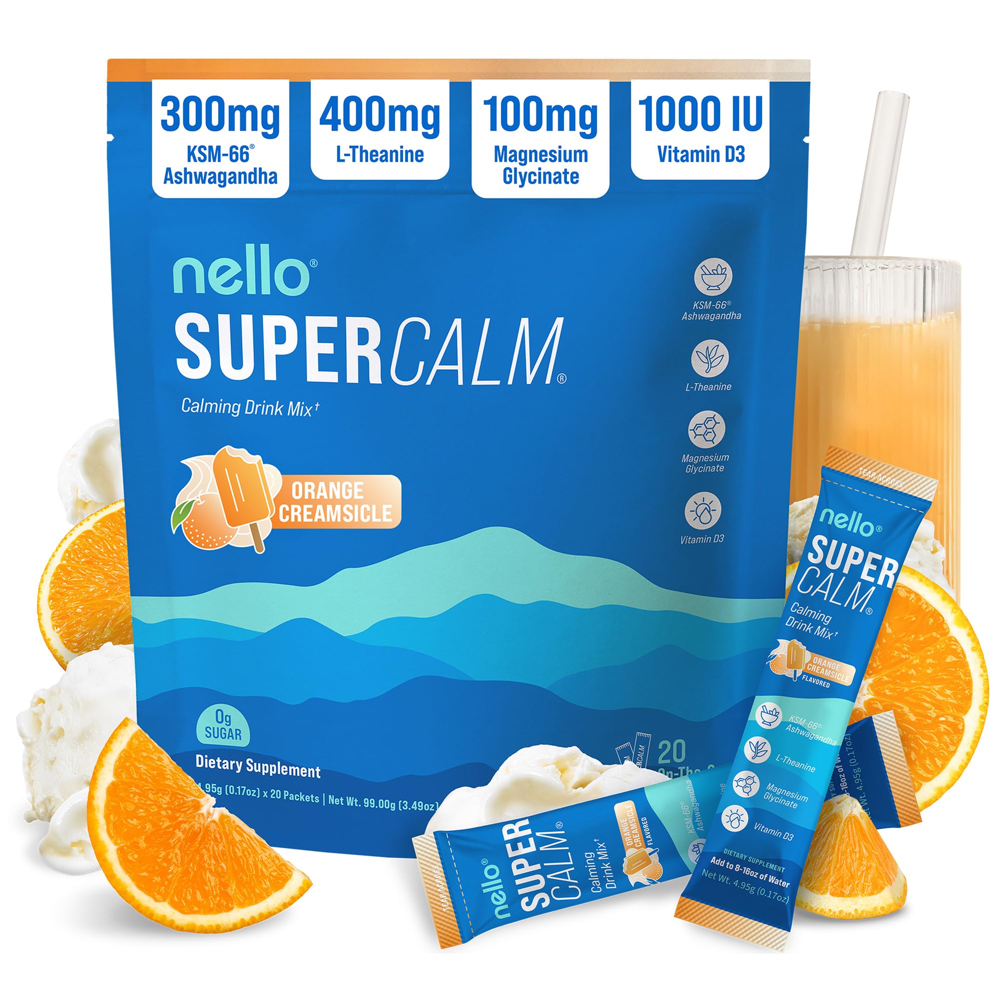 n*m様 supermarket relaxfit katanigel ジャケッ Amazon.com: Nello Supercalm Powdered Drink Mix, Cortisol Reducer