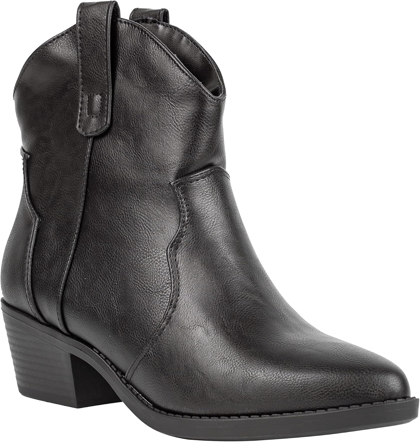 KAYDAY Womens Cowboy Boots Ankle Block Heel Western Cowgirl Booties LISA