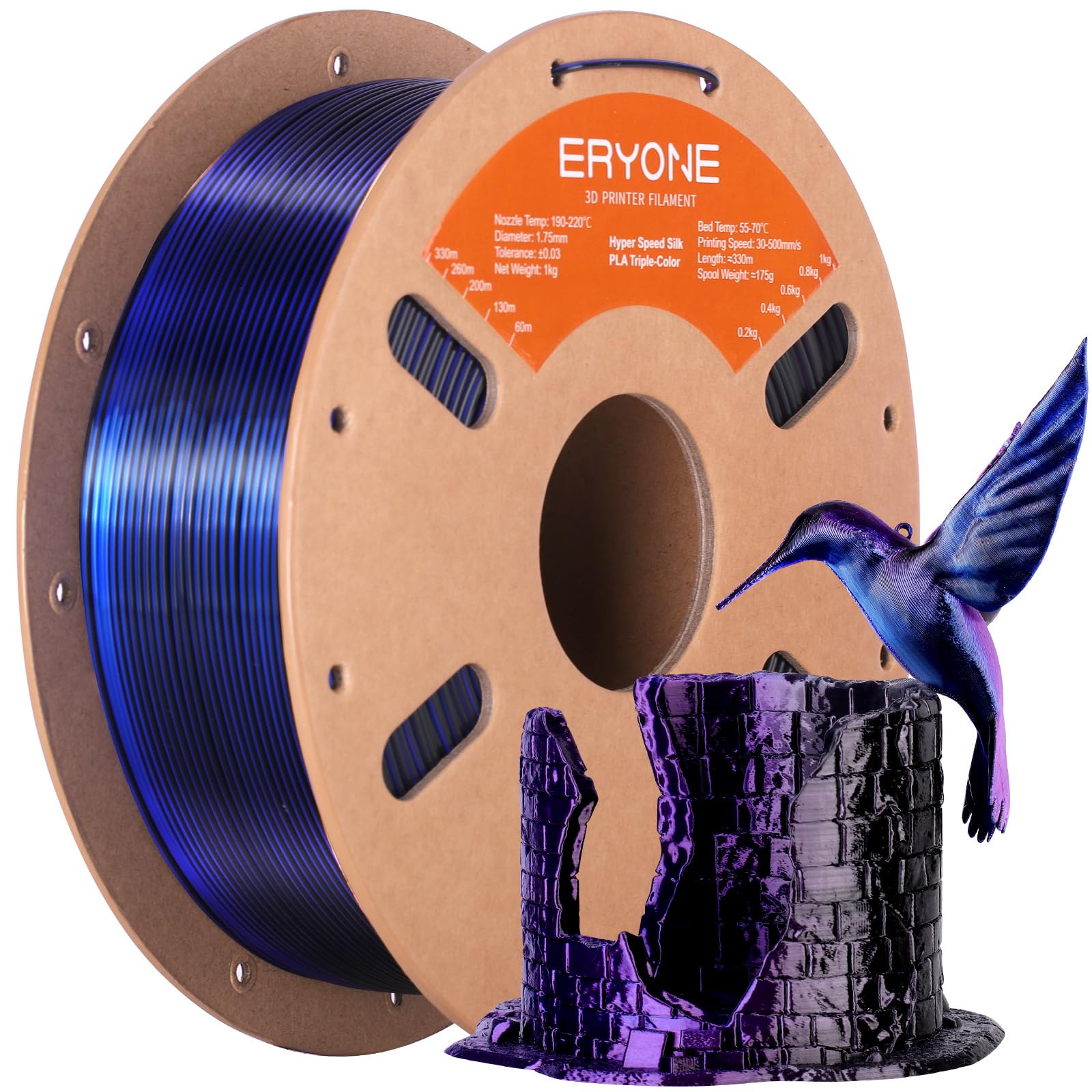 ERYONE Silk PLA+ Filament - Shiny Silver 3D Printing -13 ERYONE Silk PLA+ Filament - Shiny Silver 3D Printing -13