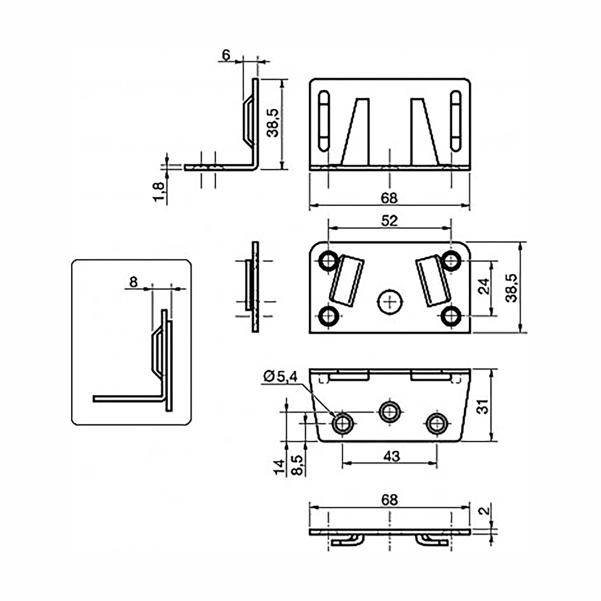 Centre Rail/Beam Bed Connecting Fixings/Connector Brackets/Bed Parts Components