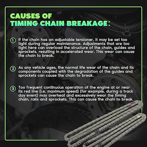 Miniatura 5 de SCITOO Kit de cadena de distribución con engranajes VVT 12621505, 2578516 apto para Chevy CobaltEquinoxMalibuHHR, para GMC Terrain, Pontiac G6