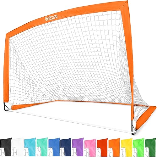 Miniatura 11 de GoSports - Arcos de fútbol portátiles para niños, 13 opciones de color, elige 4 x 3 pies o 6 x 4 pies, redes desplegables de tono de equipo para