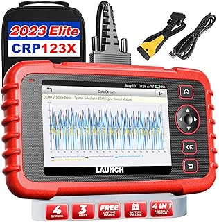 LAUNCH OBD2 Scanner CRP123X Elite Car Scanner,2023 Lifetime Free Online Update Diagnostic Scan Tool with SAS/Throttle Reset,ABS SRS Transmission Car Check Engine Code Reader,Auto VIN,Battery Test…