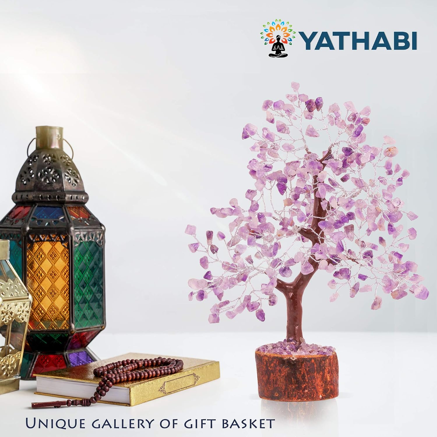 YATHABI Amethyst Money Tree - Purple Gemstone - Spiritual Charm - Chakra Tree - Crystal Decor (10-12 Inch Approx.) - Image 5