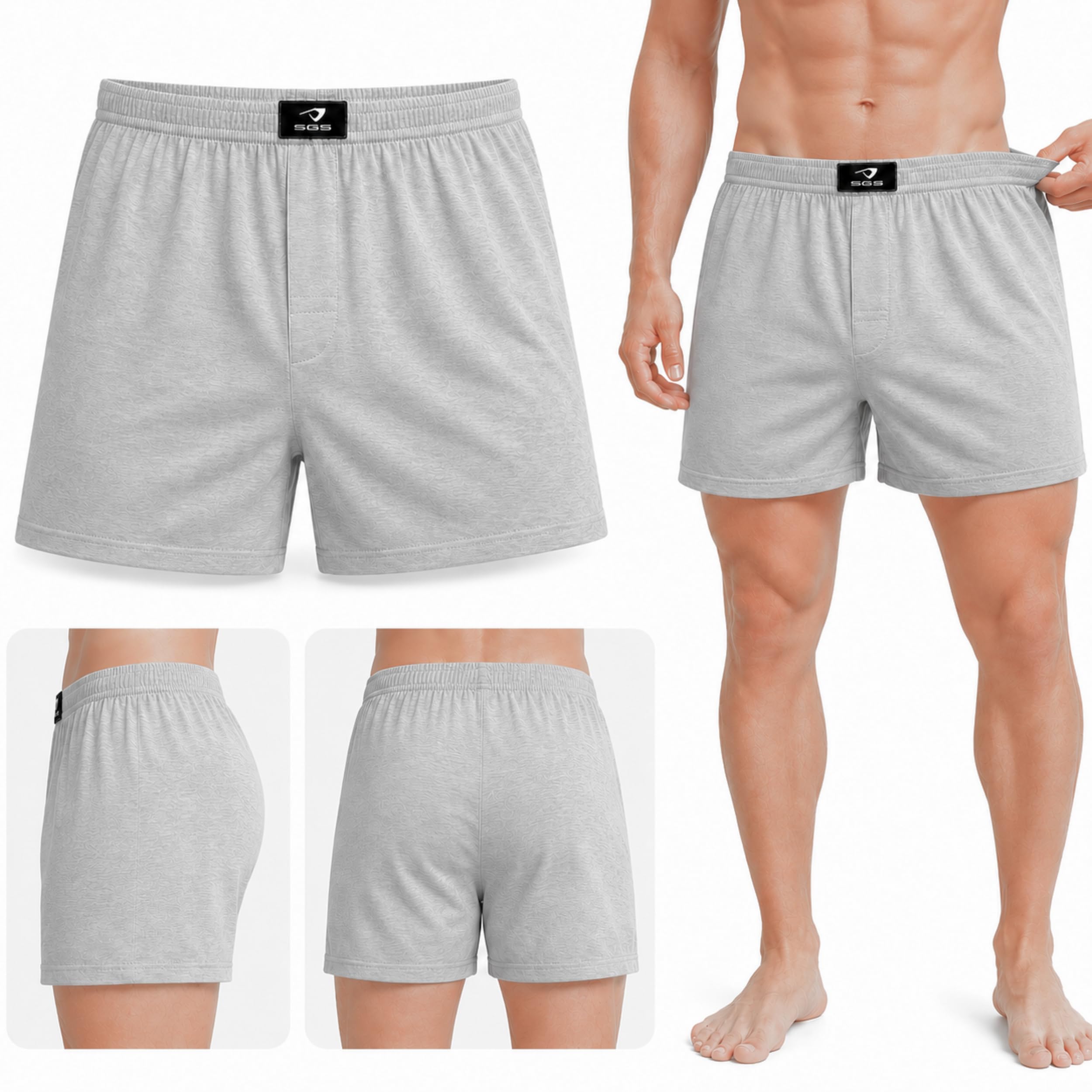 SGS Calecon Homme - 6 ou 10 Pack Boxer Homme Coton - Confortable et Ample - sous-Vêtements Premium