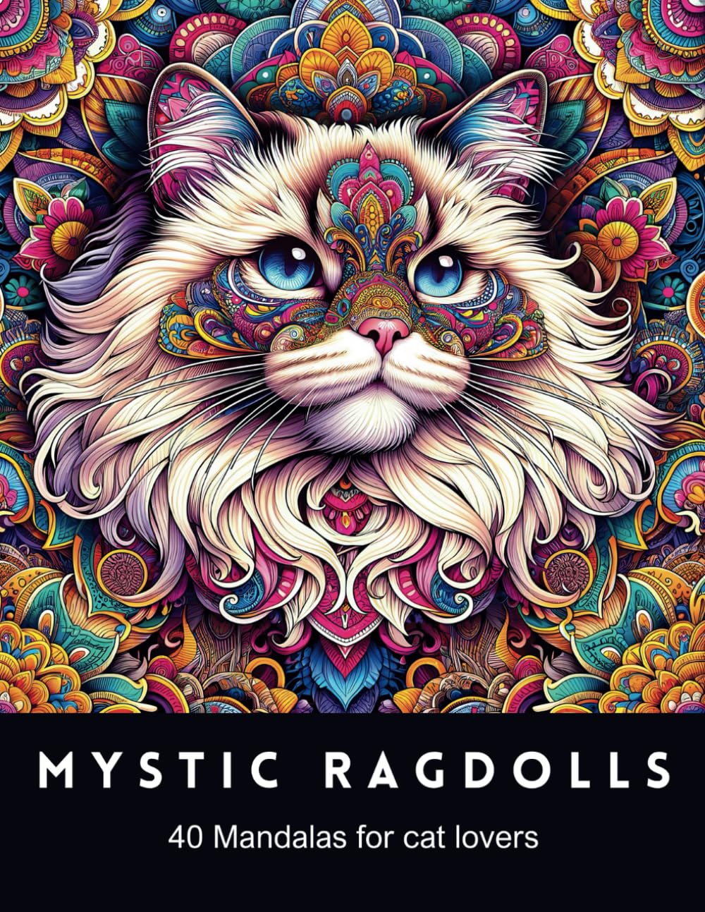 Mystic Ragdolls | 40 Mandalas for cat lovers: A coloring book for adults