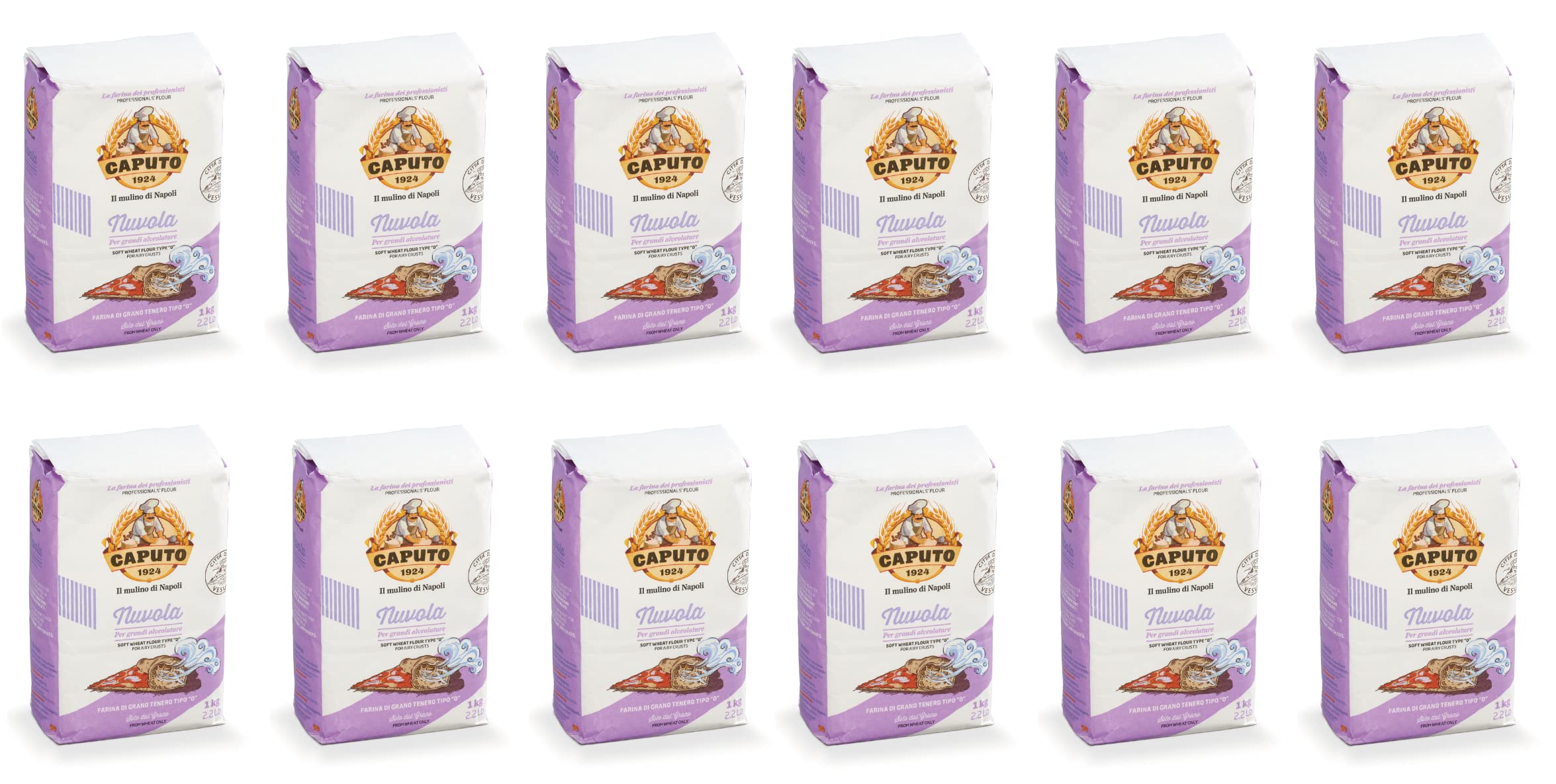 12x 1kg Farina Caputo Nuvola Pizzamehl Tipo 0 Sparpack