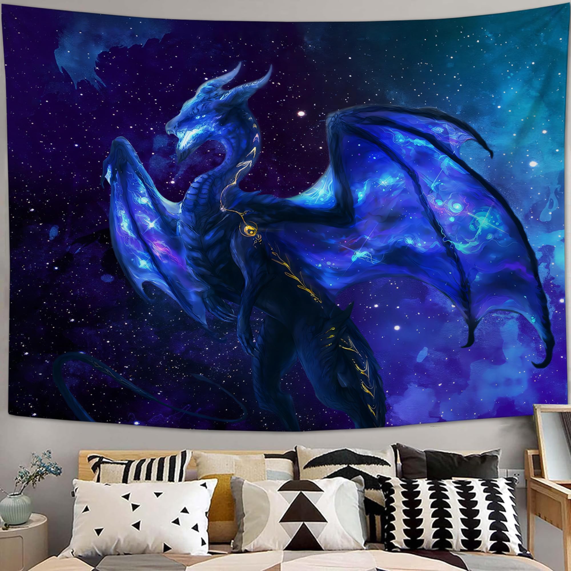 Jerkboo Dragon Fantasy Tapestry For Bedroom Decor Tapestries Wall Hanging Home & Dorm Decor
