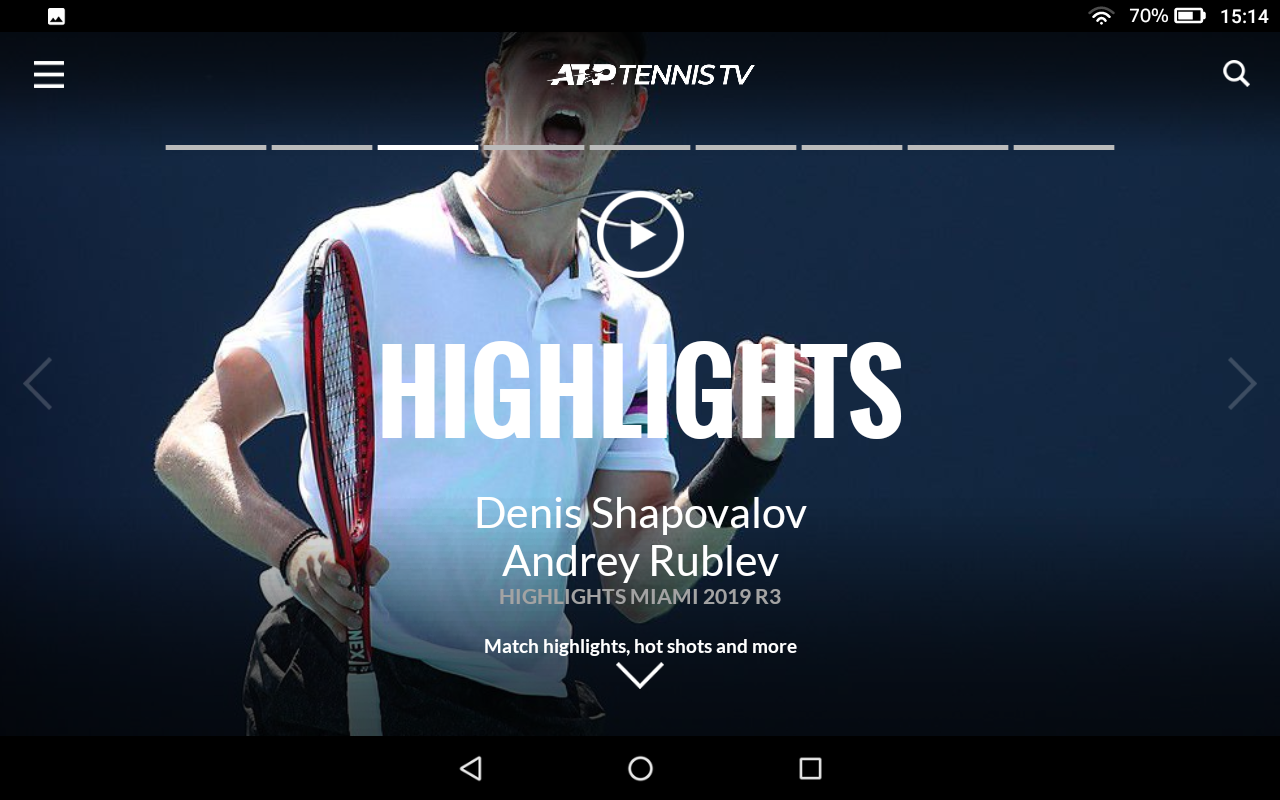 Tennis TV for Amazon Fire Tablet App on Amazon Appstore
