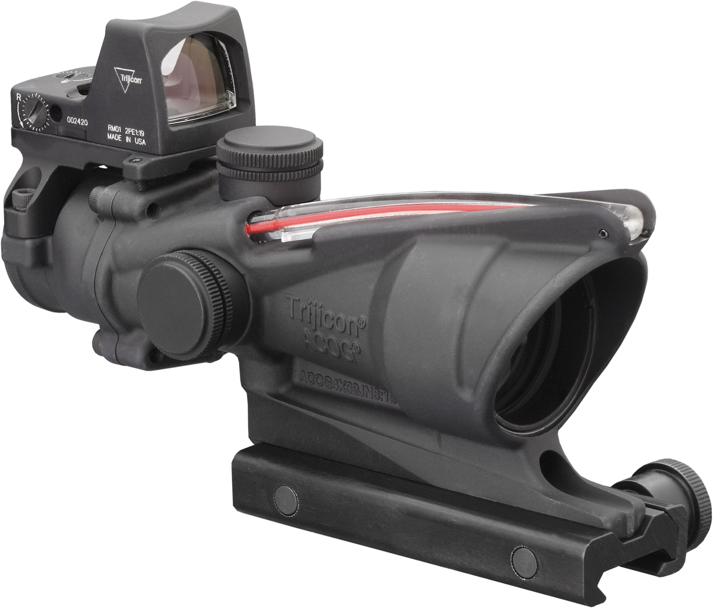 4x32mm ACOG Dual Illumination Crosshair .223 Reticle with 3.25 MOA RMR Sight Black Optics