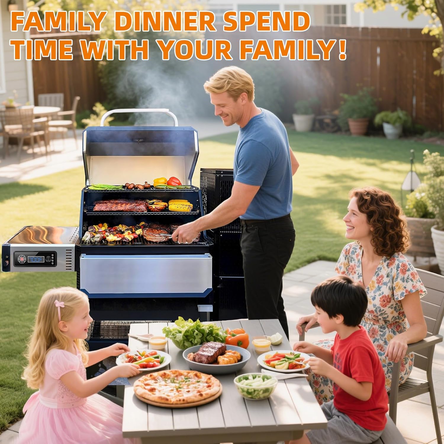 Control Panel for masterbuilt gravity Series 560/800/1050 Outdoor Smoker Grills, Non-wifi & Bluetooth, Power Adapter, Digital Controller Board, Replace 9904190036, 9904200043, 9904200004 Parts