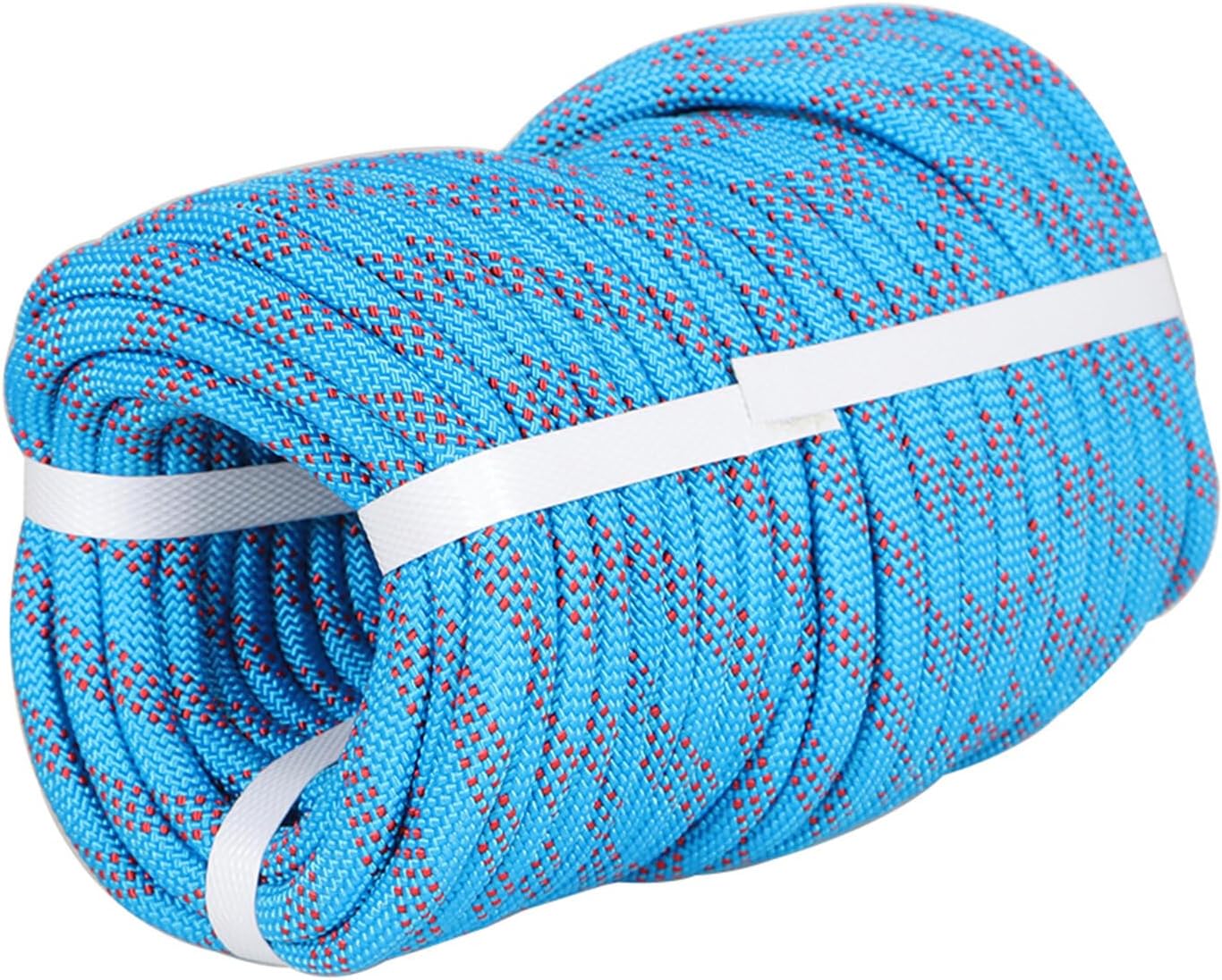 TINVHY 3/8IN x 100FT Blue Red Braided Polyester Arborist Rigging Rope ...