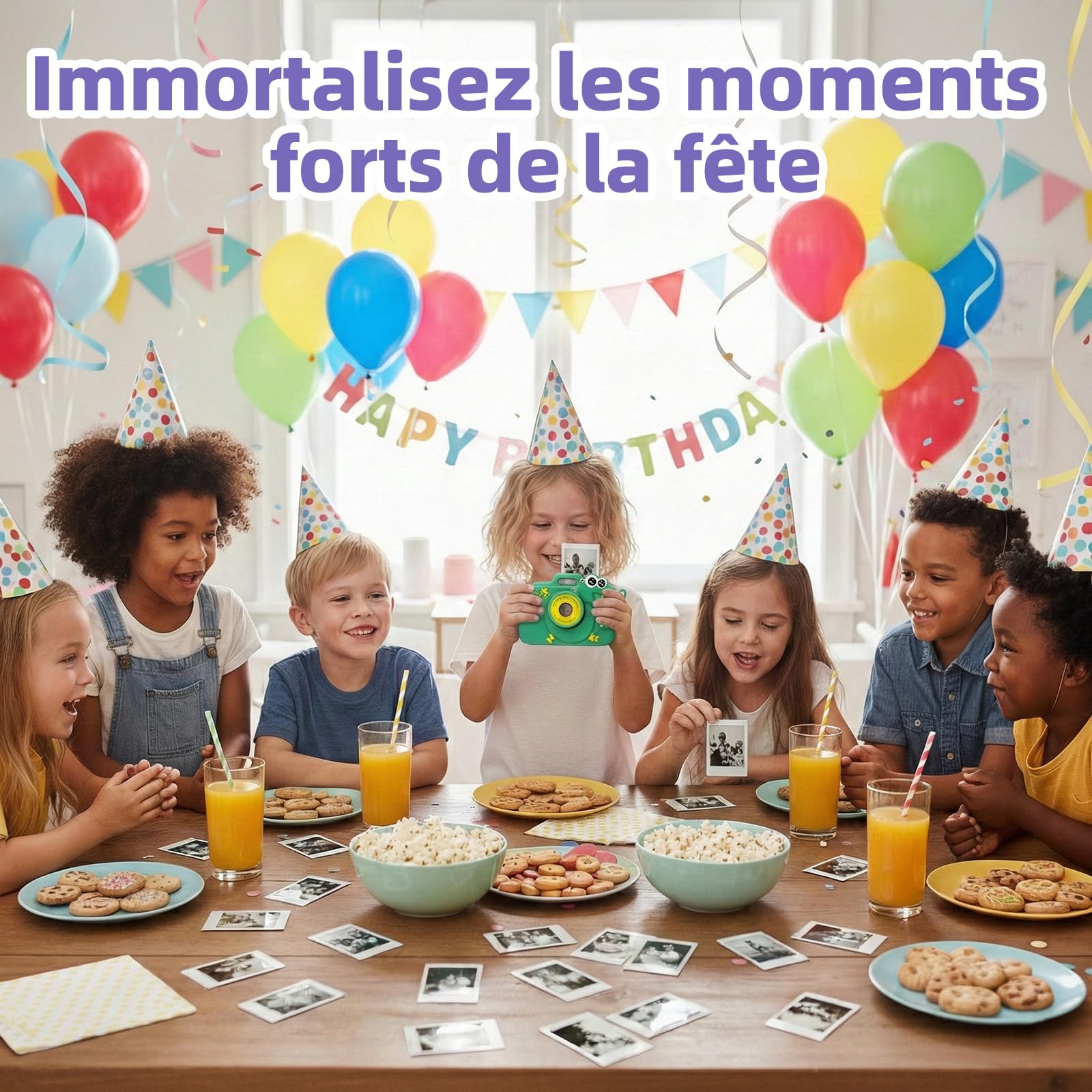 Papier Thermique 57mm x 25mm 20 Rouleaux pour Imprimante Photo Enfant