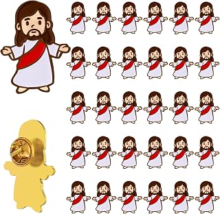Canlierr 30 Pcs Jesus Lapel Pins Enamel Christian Church Easter