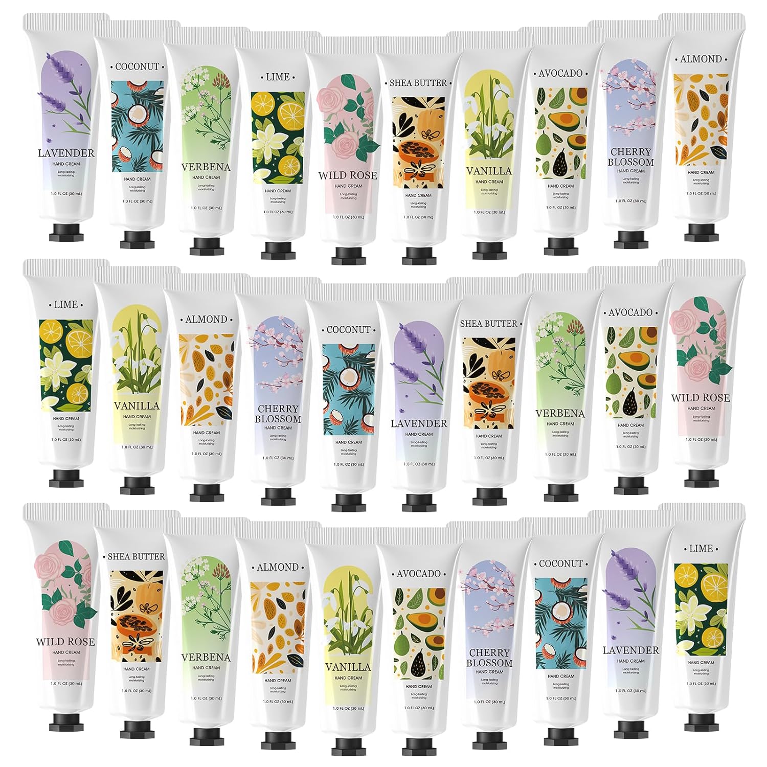 BODY & EARTH 30 Pack Hand Lotion Travel Size – Hand Cream with Shea Butter and Natural Plant-Based Scents, Gifts for Women – Mother’s Day, Birthday, Nurse Appreciation, Bridesmaid Gifts