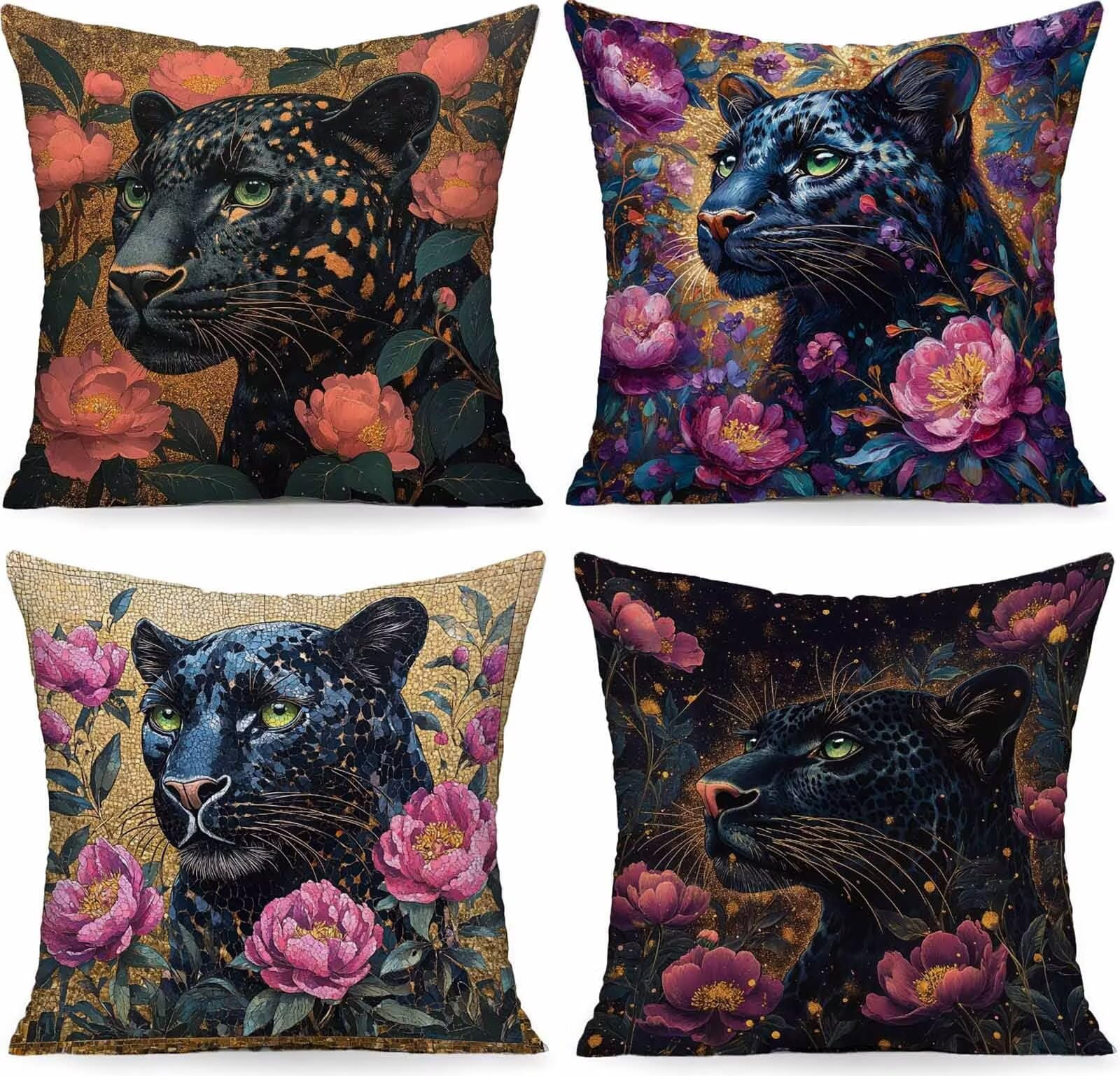 Coussin canapé rose léopard pour décorer votre salon et chambre