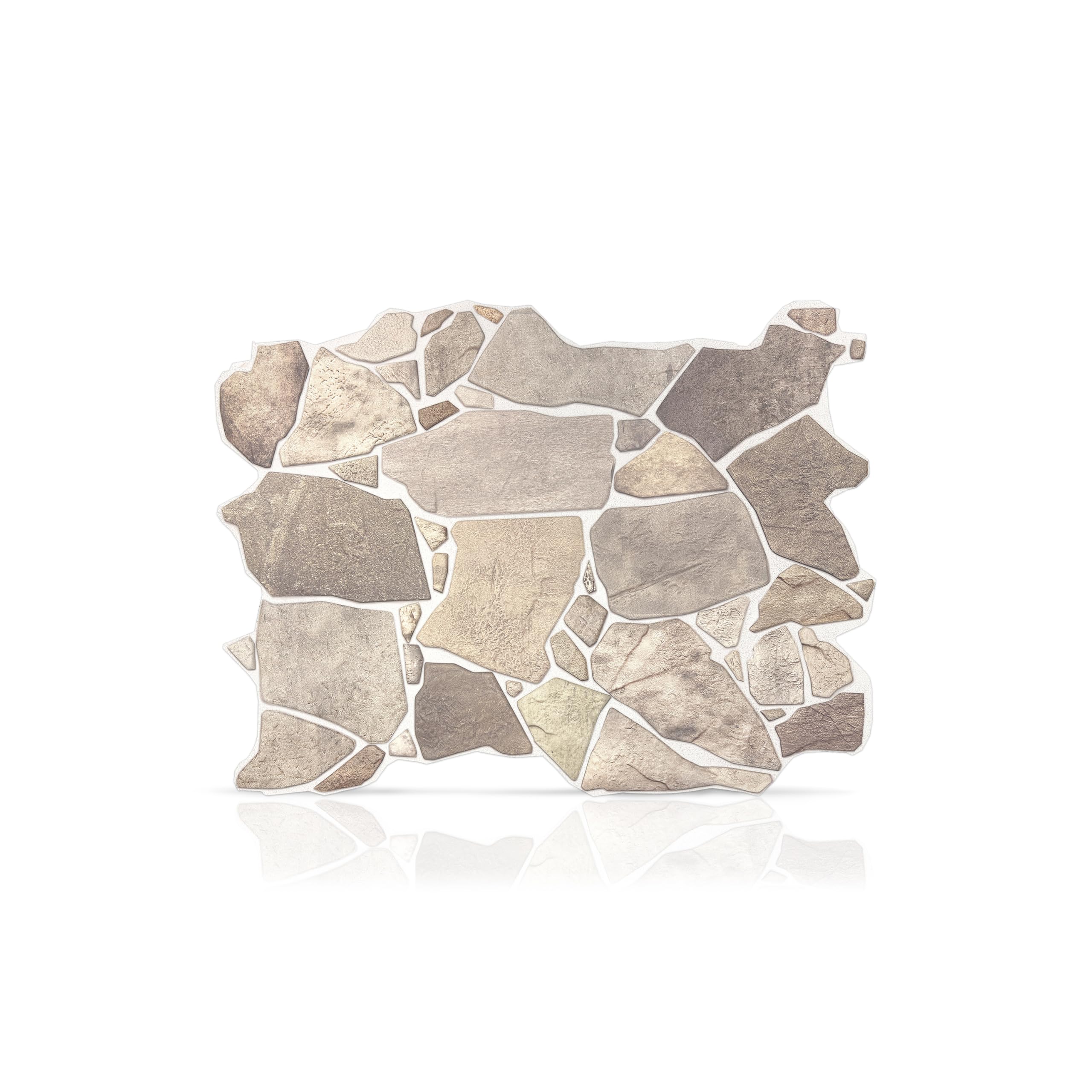 3D Faux Stone Wall Panels, Wild Boulder, Pack of 10, Covers 28.86 Sq Ft