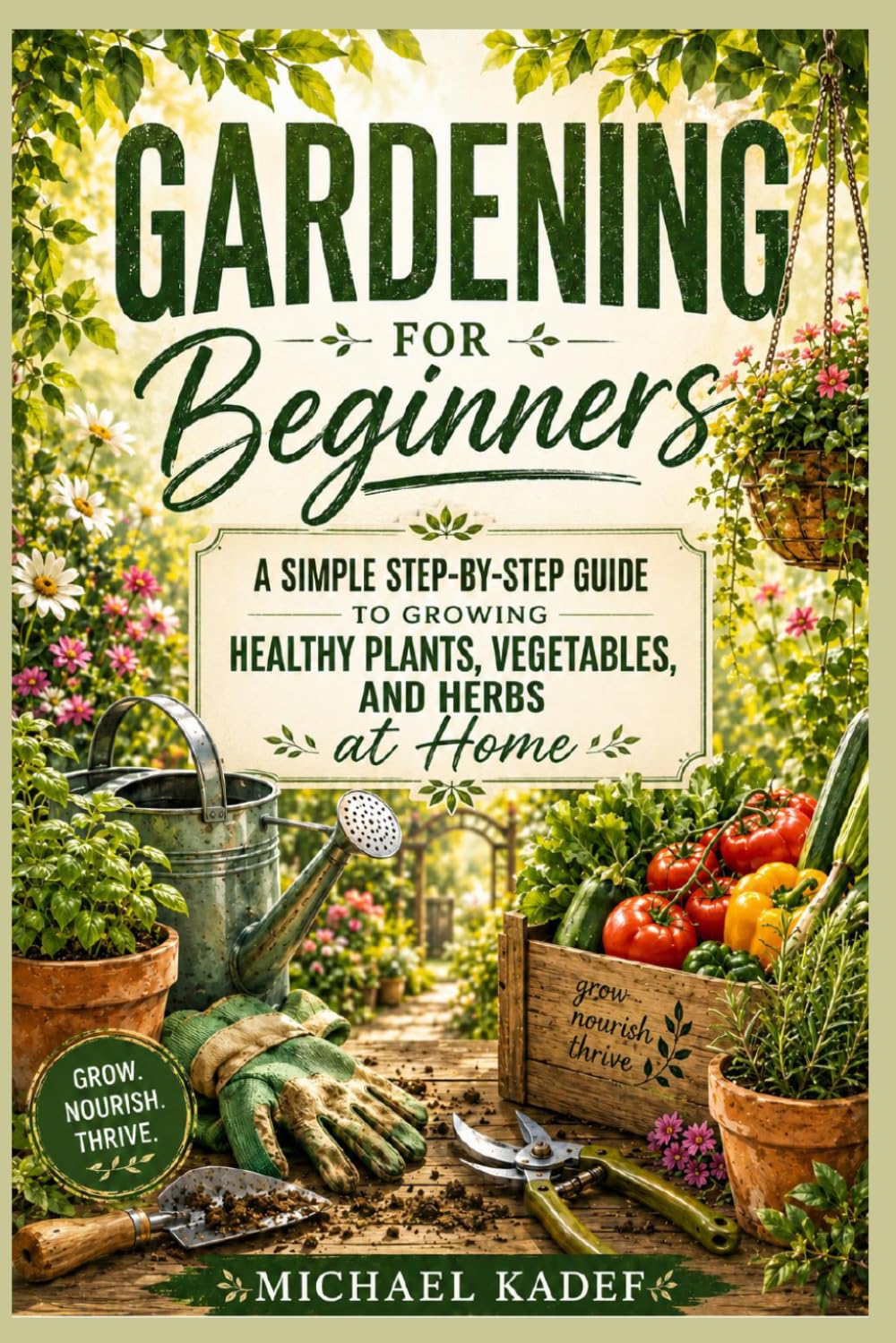 GARDENING FOR BEGINNERS: A Simple Step-by-Step Guide to Growing Healthy Plants, Vegetables, and Herbs at Home