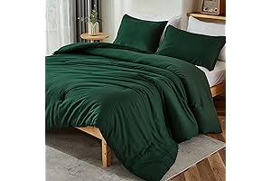 Litanika Dark Emerald Green Comforter Set Queen