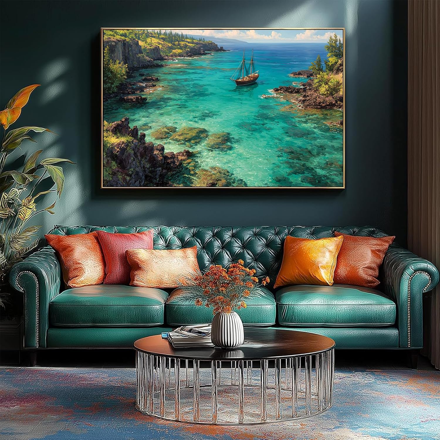 500 Piece Jigsaw Puzzle for Adults –Hawaiian Island Sailboats Jigsaw Puzzles 500 Pieces, Tropical Ocean Puzzles for Adults 500 Pieces, Challenging Perfect for Game Nights, 20.5 X 15 in