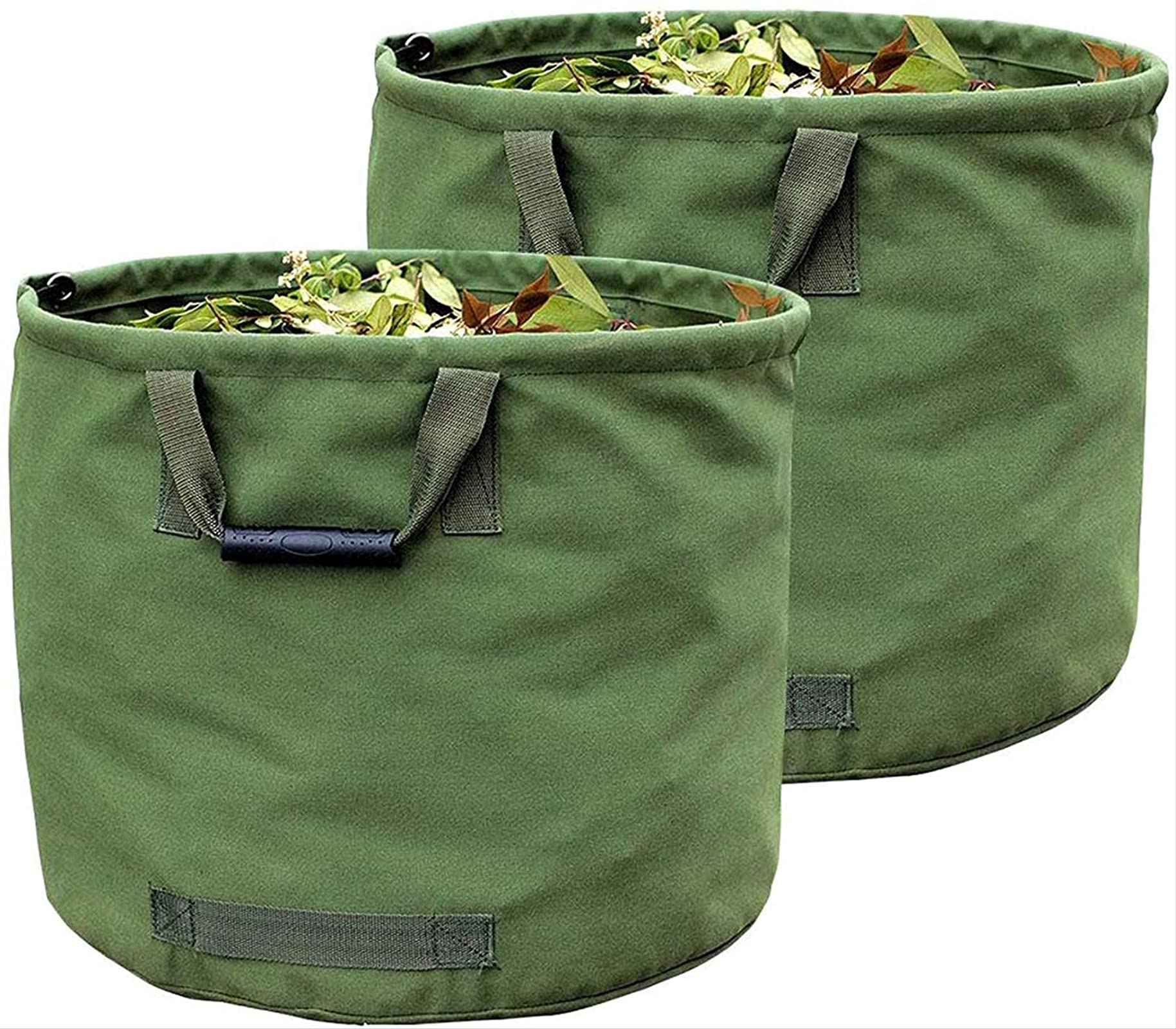 Venuy Sacchi per Rifiuti da Giardino 125l Heavy Duty con Manici, Sacco Foglia Verde con Tessuto di Tela (h45.7 Cm, D55.8 Cm)