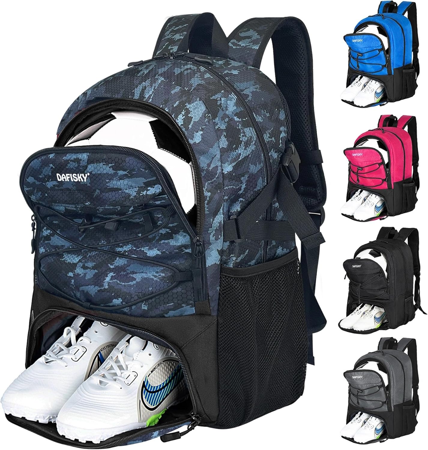 Youth Soccer Backpack Basketball Bag,Ball Compartment&Breathable Separate Cleat Wat...