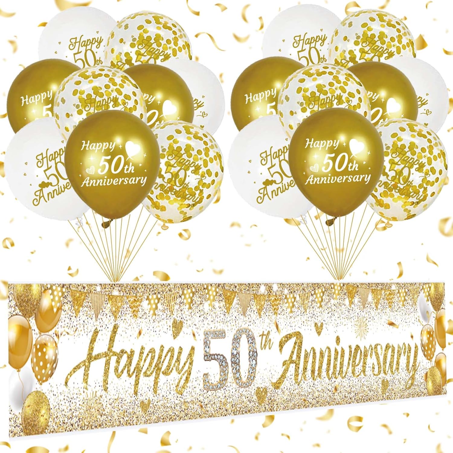 Amazon.com: 50th Anniversary Decorations Kit - large Happy 50th