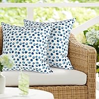 Vista 63 de Paquete de 2 almohadas lumbares impermeables para exteriores con rellenos, 12 x 20 pulgadas, almohada decorativa rectangular para patio, hogar