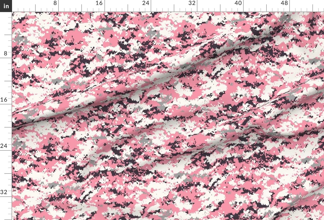 Spoonflower Fabric - Digital Light Pink Camo Girly Printed on Upholstery Velvet Fabric Fat Quarter - Upholstery Home Decor Bottomweight Apparel