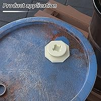 Vista 5 de TAISHER 8 piezas Blancas ABS 3/4" Juego de Adaptadores de Conexión de Tanque de Mamparo con Tapones y Junta para Tanque de Agua, Barriles de Lluvia