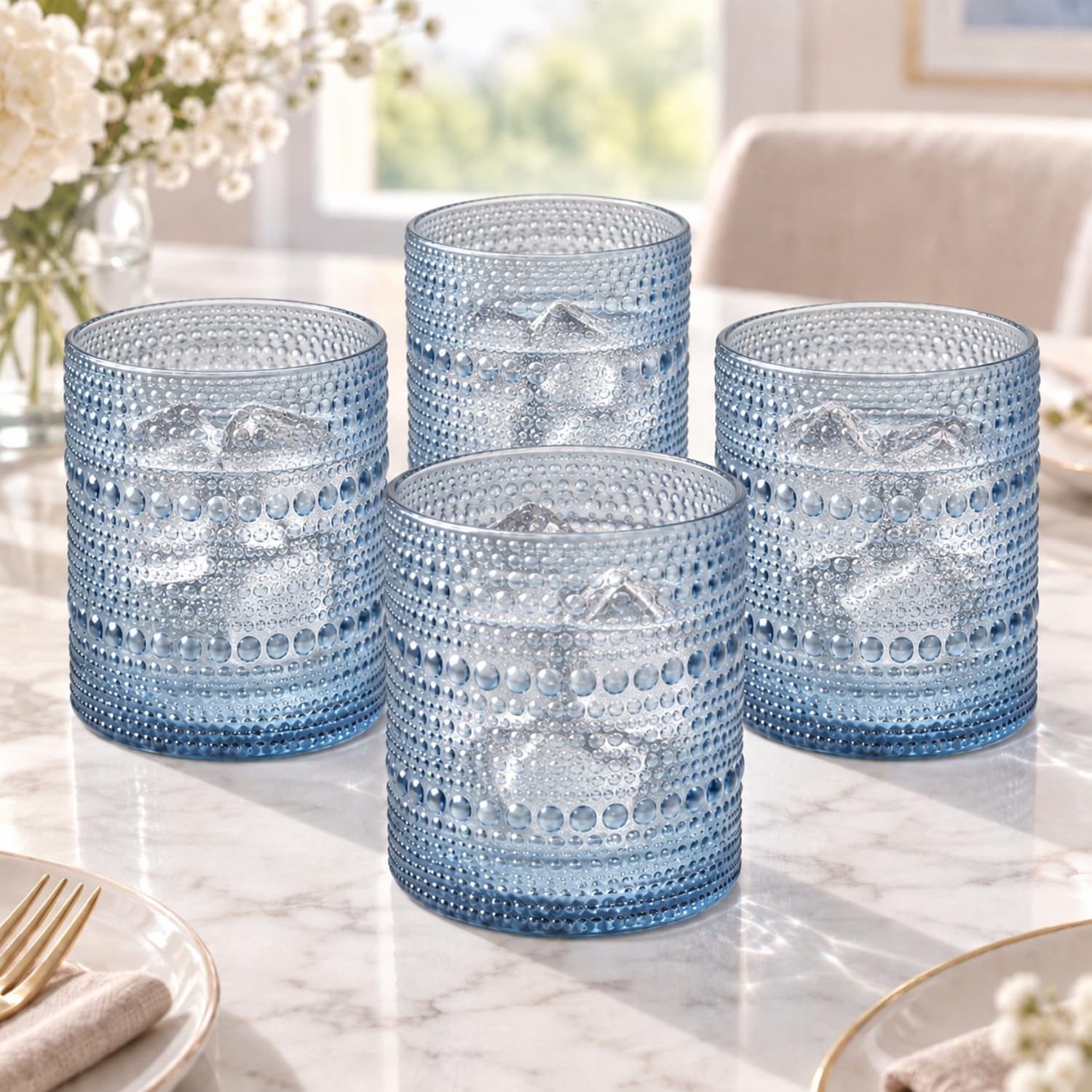 Vintage Hobnail Whiskey Glasses - Set of 6 -22 Vintage Hobnail Whiskey Glasses - Set of 6 -22