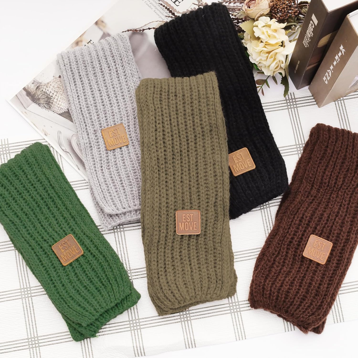 9 Pcs Warm Kids Winter Knit Scarves Toddler Knitted Warm Scarf Neck Warmer for Boys Girls - Image 3