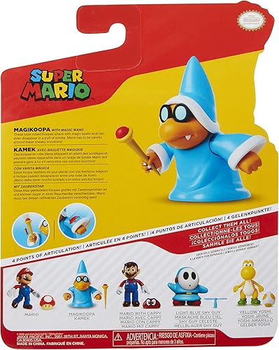 Miniatura 11 de Nintendo Super Mario Magikoopa - Figura de acción articulada articulada de 4 pulgadas con accesorio de varita