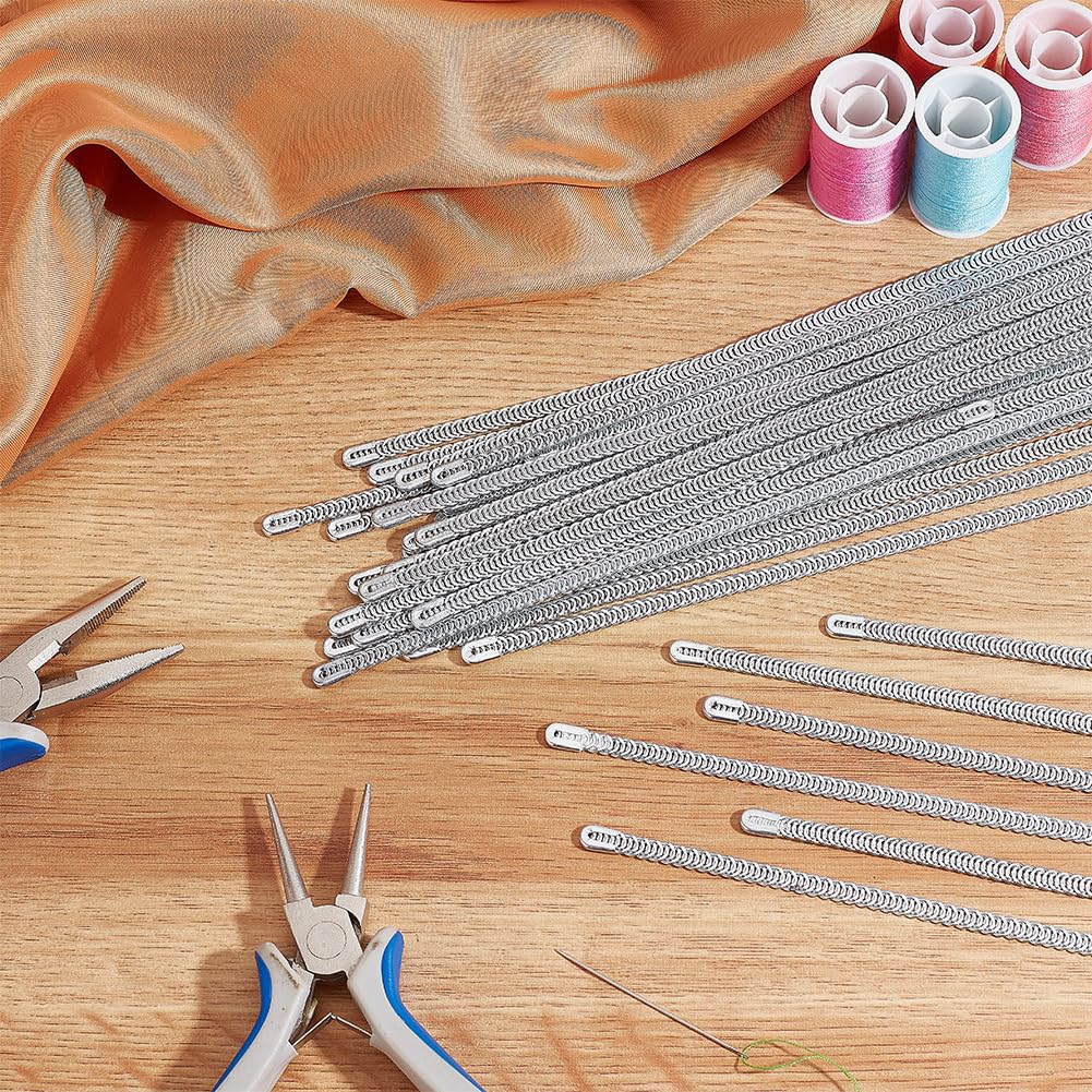 PH PandaHall 40 piezas de varillas de metal en espiral de 4 tamaños para modelar corsé, corsé de platino, deshuesado, corsé en espiral para vestido de boda, disfraces, costura, suministros de