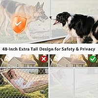 Vista 4 de 250" Extra Wide Retractable Dog Gate, Reinforced 20ft Retractable Baby Gates Extra Wide Dog Gate, 48" Extra Tall Baby Gate Retractable Outdoor
