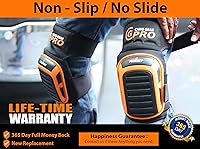 Vista 6 de CARIB GEAR PRO Rodilleras para Trabajo de Construcción, Rodilleras Antideslizantes de Servicio Pesado para Jardinería, Instalación de Pisos