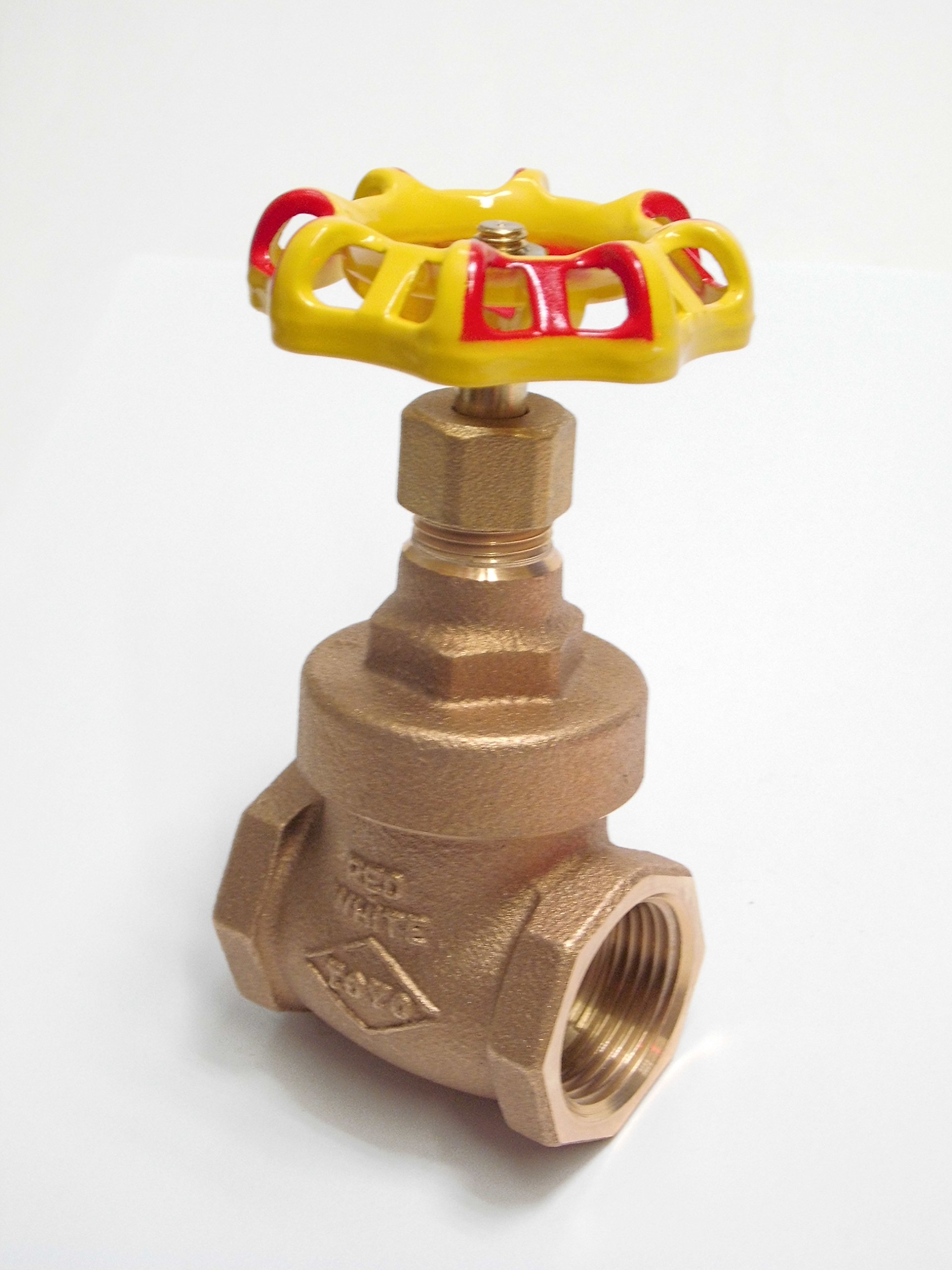 Rot-Gelb Muffen-Absperrschieber aus Rotguss 3/4`` ohn